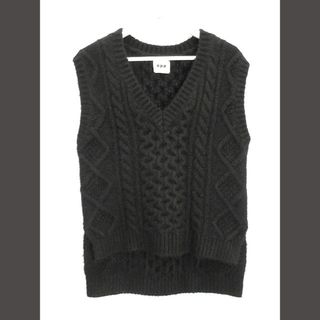 アザー(other)のエパ epa ケーブルニットベスト 黒 トップス Cable knit vest(ベスト/ジレ)