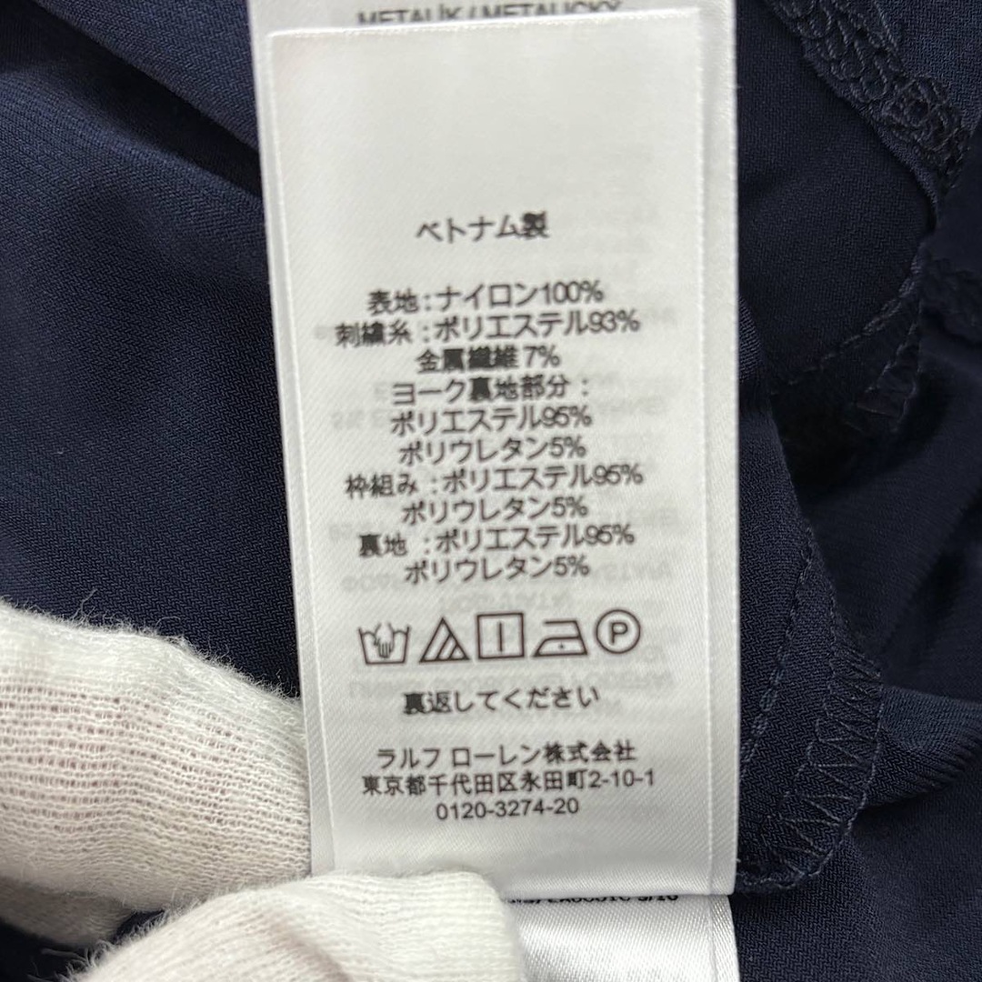 Ralph Lauren(ラルフローレン)の『USED』 RALPH LAUREN ラルフローレン 花柄ノースリーブ　 RN41381/CA56658 ワンピース ナイロン/ポリエステル  ネイビー【中古】 レディースのワンピース(ひざ丈ワンピース)の商品写真