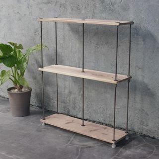 wood iron shelf 710*600*180〈グレイッシュカラー〉(本収納)