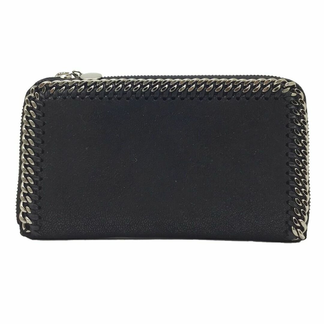 Stella McCartney(ステラマッカートニー)のSTELLA McCARTNEY　ステラマッカートニー　ファベラ　 434750 W9132 1000 FALABELLA ZIP AROUND WALLET 長財布　財布　ジッピーウォレット　 ブラック　シルバー　チェーン　レディース　メンズ　ユニセックス レディースのファッション小物(財布)の商品写真