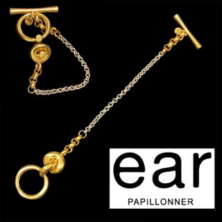 イアパピヨネ(ear PAPILLONNER)の美品■ear PAPILLONNER■チェーン ブレスレット ゴールド シルバー(ブレスレット/バングル)