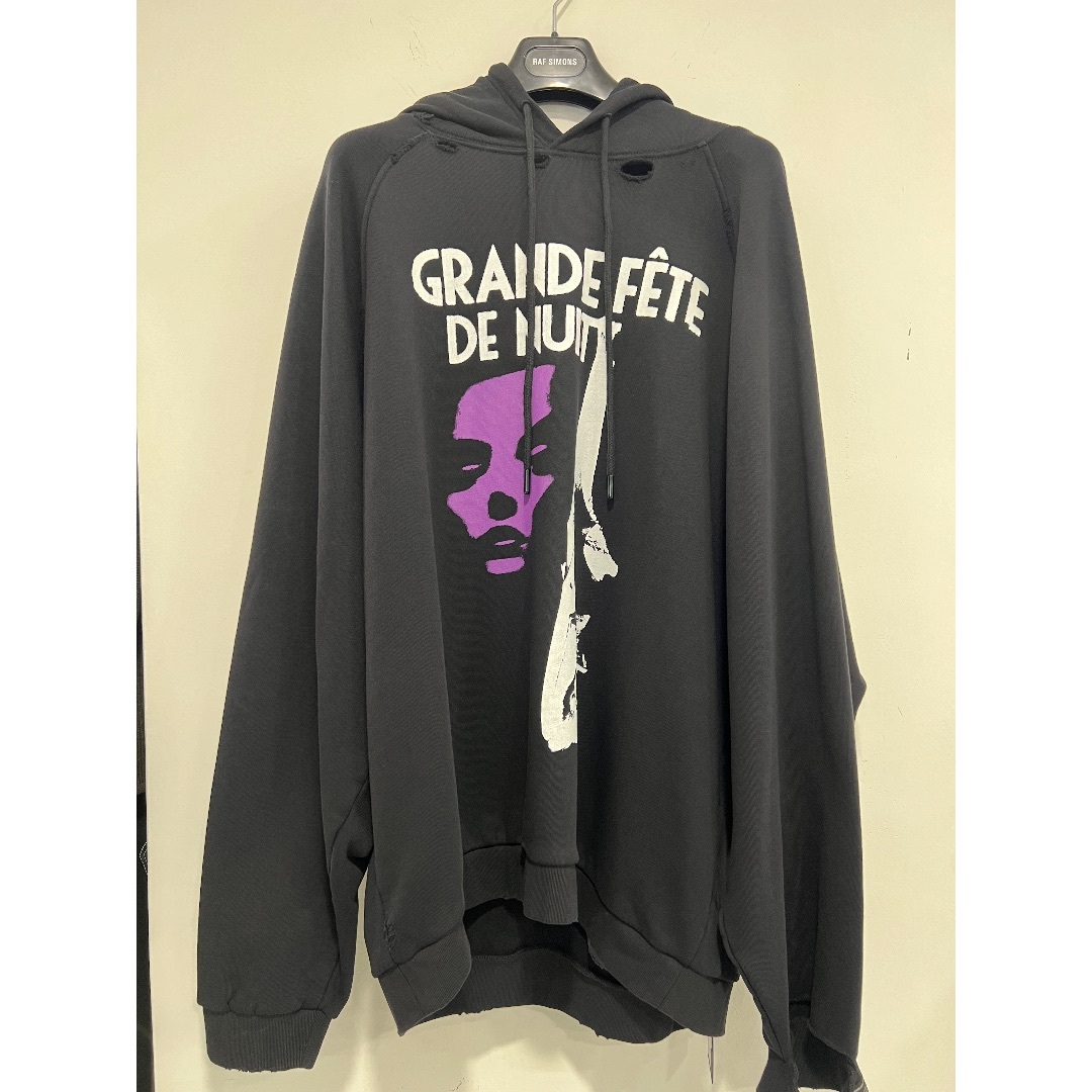 パーカー RAF SIMONS - RAF SIMONS DESTROYED HOODIE