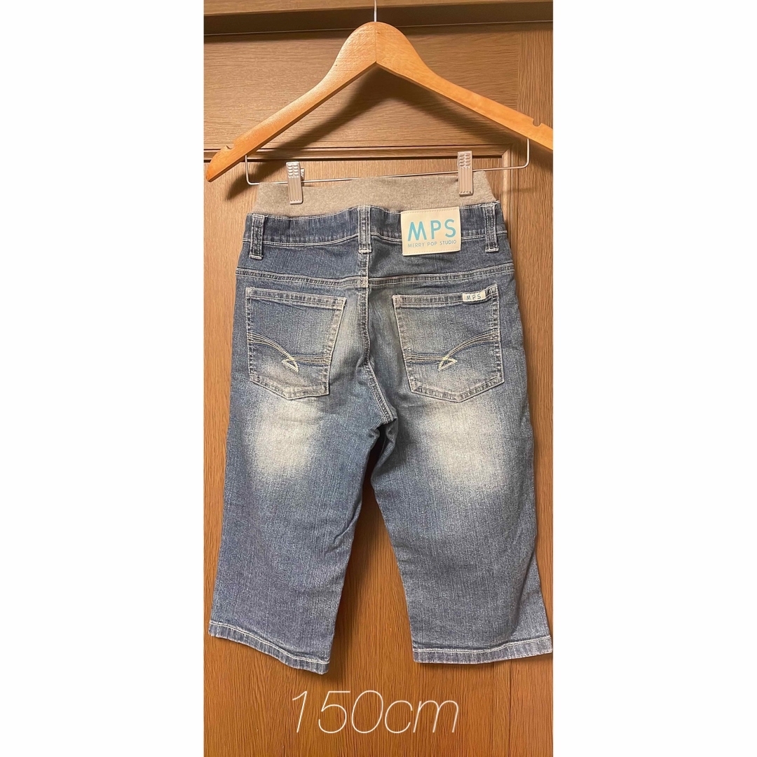 MPS(エムピーエス)のMPS デニムハーフパンツ 150cm キッズ/ベビー/マタニティのキッズ服男の子用(90cm~)(パンツ/スパッツ)の商品写真