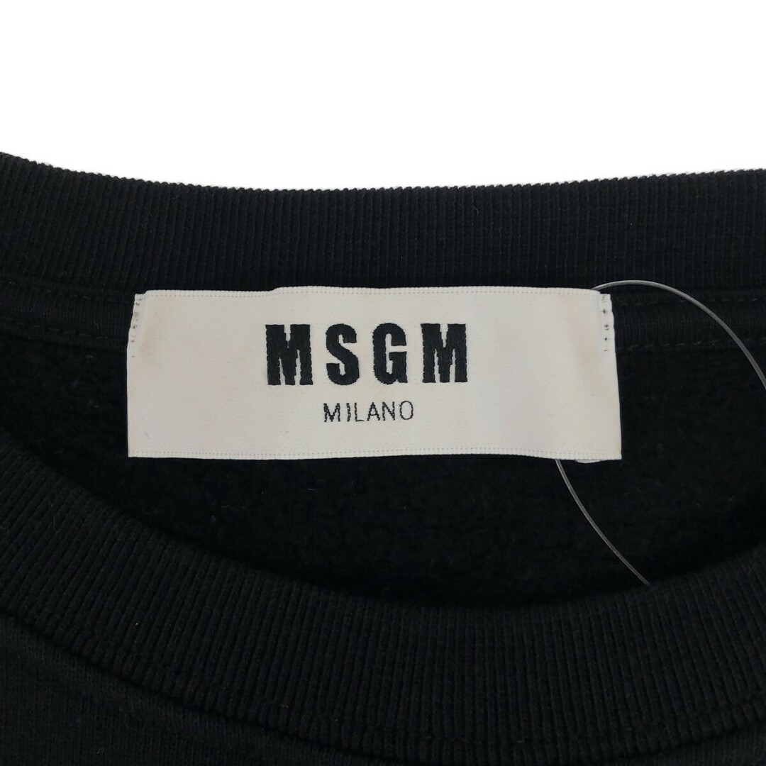 MSGM(エムエスジイエム)のMSGM エムエスジーエム ロゴプリントスウェットトレーナー ブラック XS 2141MDM196 レディースのトップス(トレーナー/スウェット)の商品写真