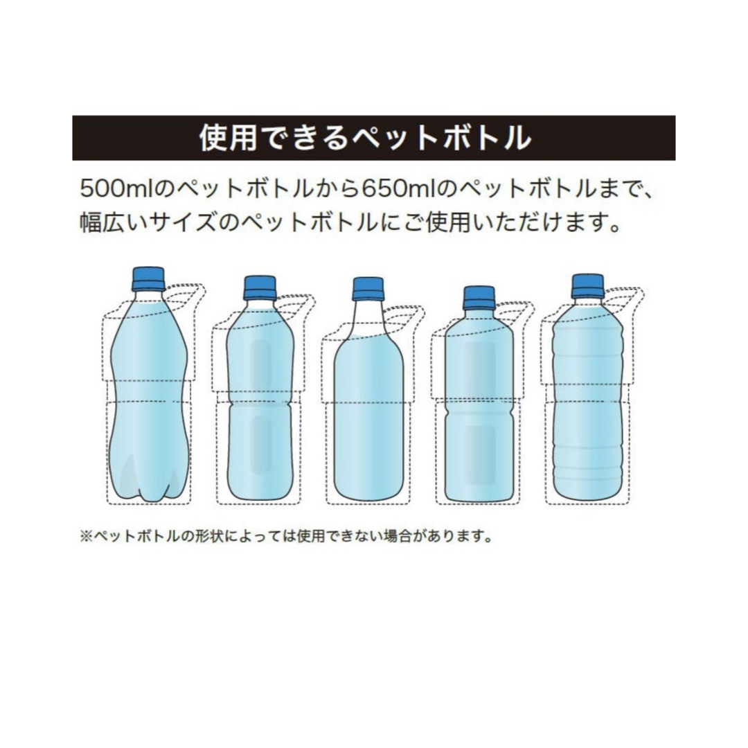 コメリ　ペッボトルホルダー　５００ｍＬ～６５０ｍＬ　ブラック インテリア/住まい/日用品のキッチン/食器(タンブラー)の商品写真