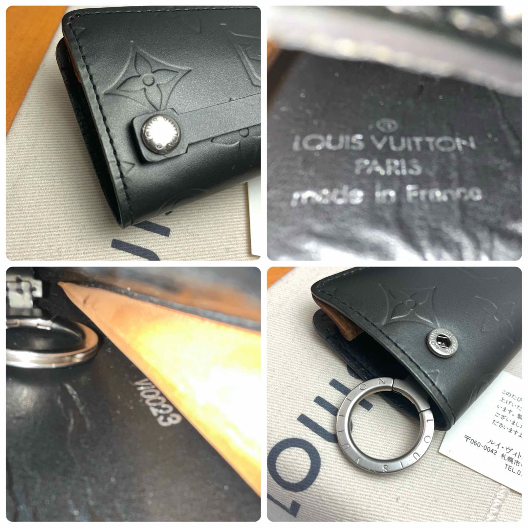 LOUIS VUITTON(ルイヴィトン)の鑑定済 ルイヴィトン モノグラムマット 美品 ブラック キーケース メンズのファッション小物(キーケース)の商品写真