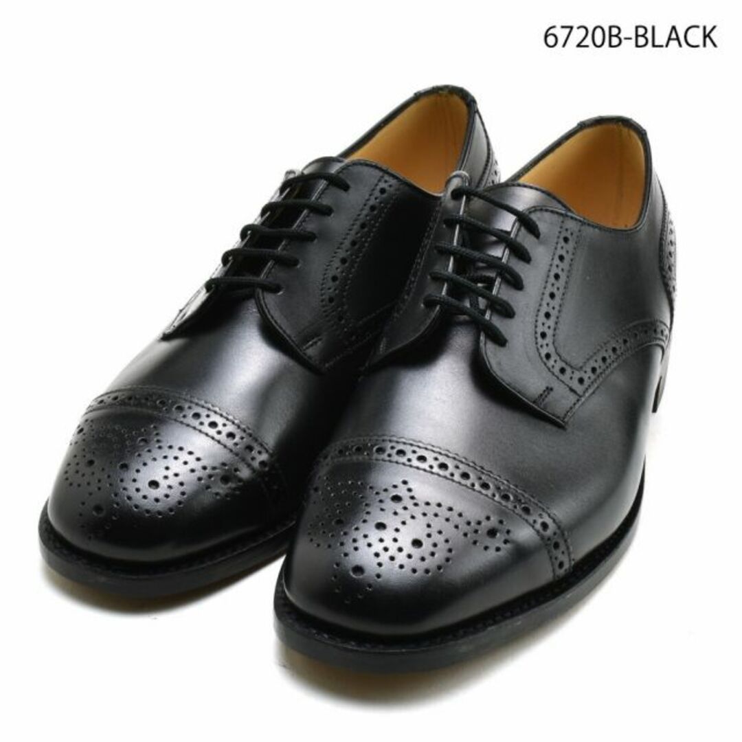 SANDERS(サンダース)の【6720B-BLACK】サンダース ドレスシューズ メンズ ビジネスシューズ セミブローグ ブラック ブラウン SANDERS GUILD FORD【送料無料】 メンズの靴/シューズ(ドレス/ビジネス)の商品写真