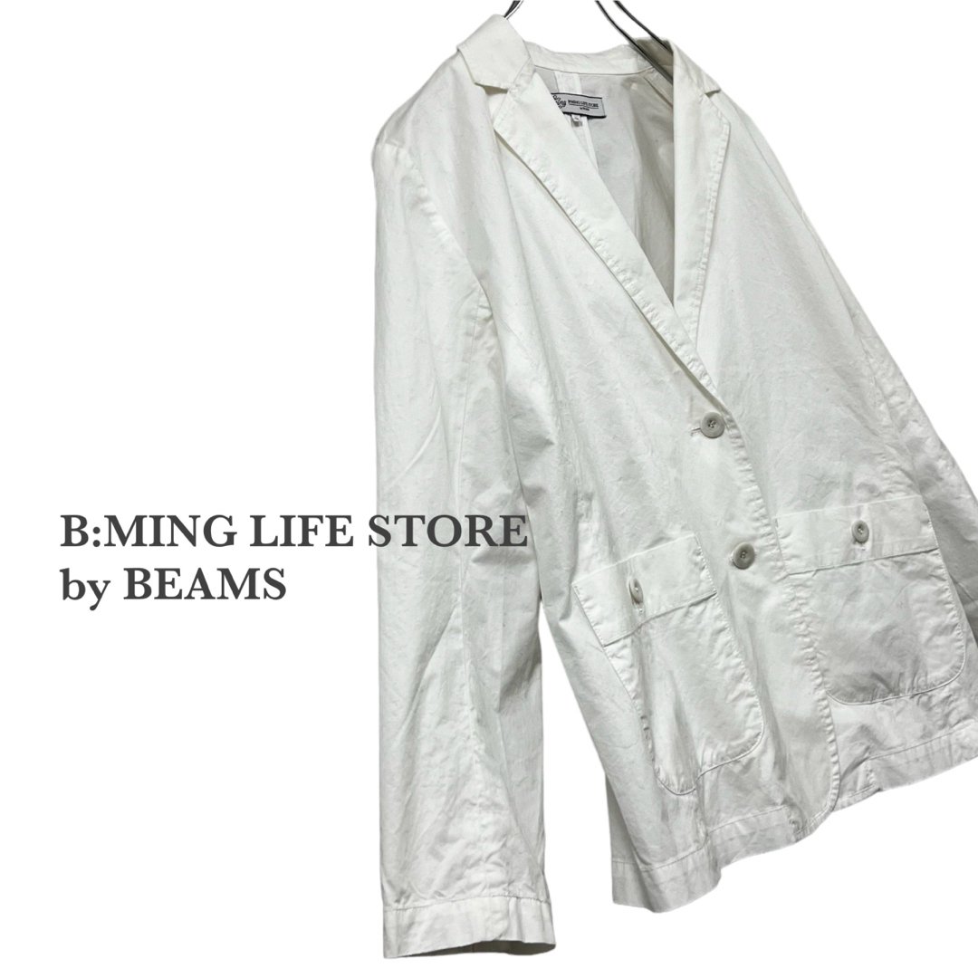 B:MING LIFE STORE by BEAMS(ビーミング ライフストア バイ ビームス)の【B:MING LIFE STORE by BEAMS】ビームス　ジャケット　白 レディースのジャケット/アウター(テーラードジャケット)の商品写真