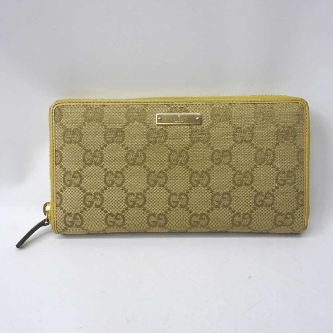 Gucci(グッチ)のグッチ 長財布 ラウンドファスナー GG 112724 ベージュ Ft5996314 中古 メンズのファッション小物(長財布)の商品写真