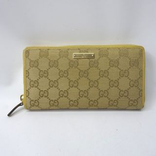 グッチ(Gucci)のグッチ 長財布 ラウンドファスナー GG 112724 ベージュ Ft5996314 中古(長財布)