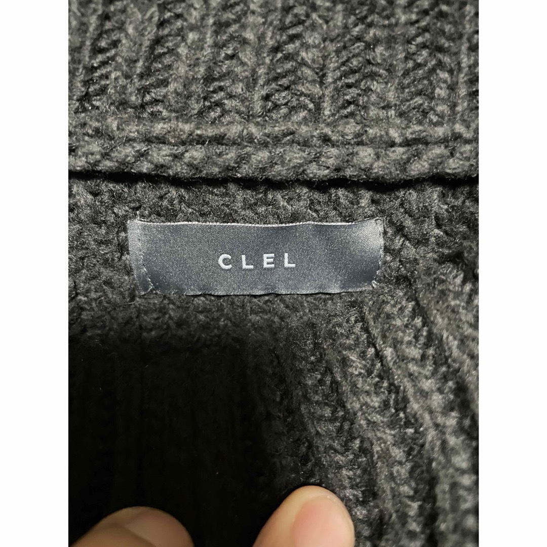 clel ボリュームメランジハーフジップニット　黒　L メンズのトップス(ニット/セーター)の商品写真