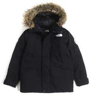 ザノースフェイス(THE NORTH FACE)の良品 THE NORTH FACE ザ・ノースフェイス ND91807 Antarctica ダウン GORETEX/PERTEX ワッペン・ファー・フード付き ダウンコート ブラック L 正規品 メンズ(ダウンジャケット)