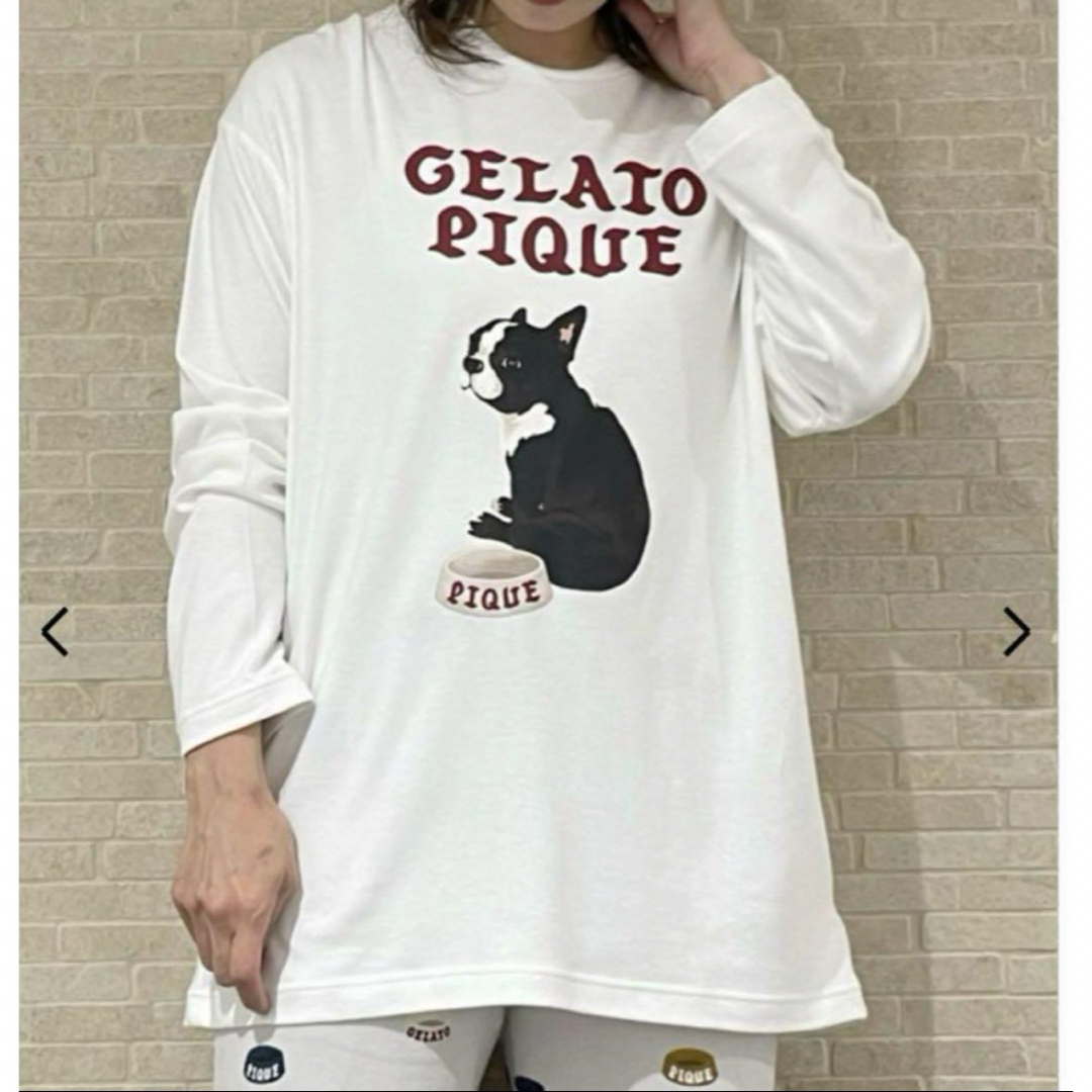 gelato pique(ジェラートピケ)の【HOMME】フレンチブルドッグロングTシャツ メンズのトップス(Tシャツ/カットソー(七分/長袖))の商品写真