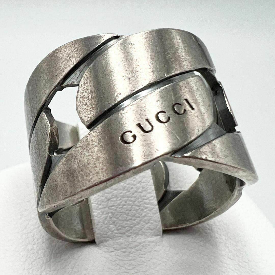 Gucci(グッチ)の【18-19号・ワイド】グッチ　GUCCI　メンズ　指輪　リング　シルバー メンズのアクセサリー(リング(指輪))の商品写真