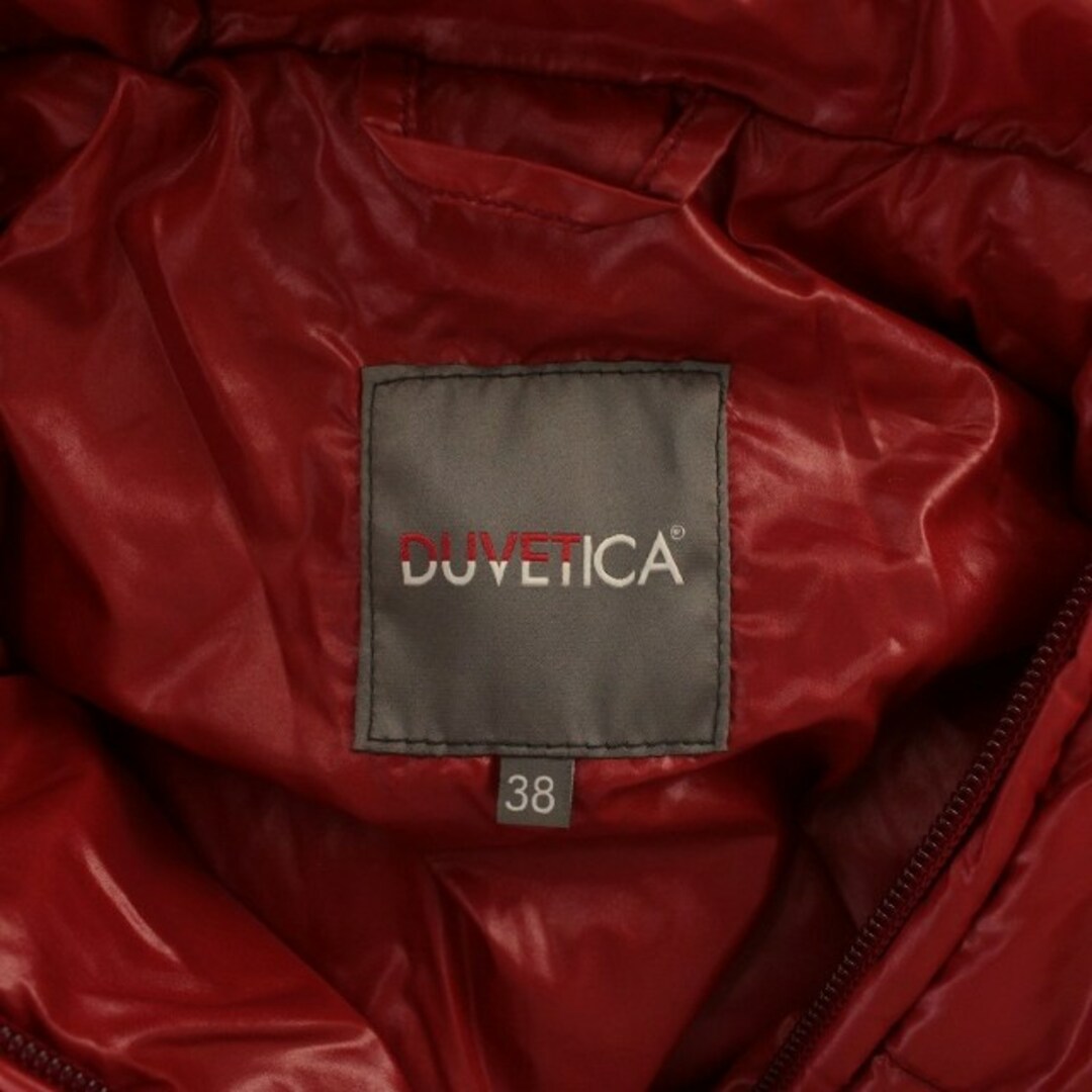 DUVETICA(デュベティカ)のデュベティカ アダラ ダウンジャケット フード ラクーンファー 38 M 赤 レディースのジャケット/アウター(ダウンジャケット)の商品写真