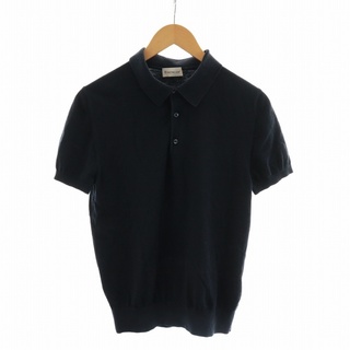 モンクレール(MONCLER)のMONCLER 21SS ポロシャツ 半袖 ニット ハーフボタン M 紺(ポロシャツ)