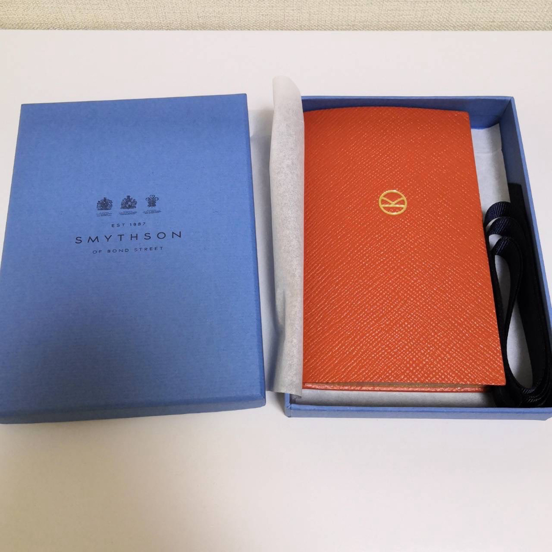 Smythson(スマイソン)のsmythson kingsman キングスマン panama ノート オレンジ メンズのファッション小物(手帳)の商品写真