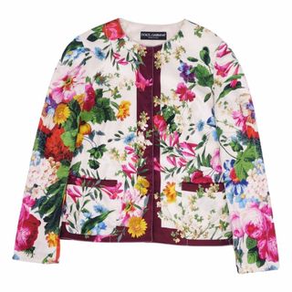 ドルチェアンドガッバーナ(DOLCE&GABBANA)のドルチェ&ガッバーナ DOLCE&GABBANA ジャケット ノーカラージャケット 花柄 シルク アウター レディース 36(S相当) マルチカラー(その他)