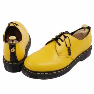 ドクターマーチン(Dr.Martens)の極美品 ドクターマーチン Dr.Martens レザーシューズ ダービーシューズ 3ホール 1461 NYC スムースレザー 革靴 メンズ UK8(27.0cm相当) イエロー(ドレス/ビジネス)