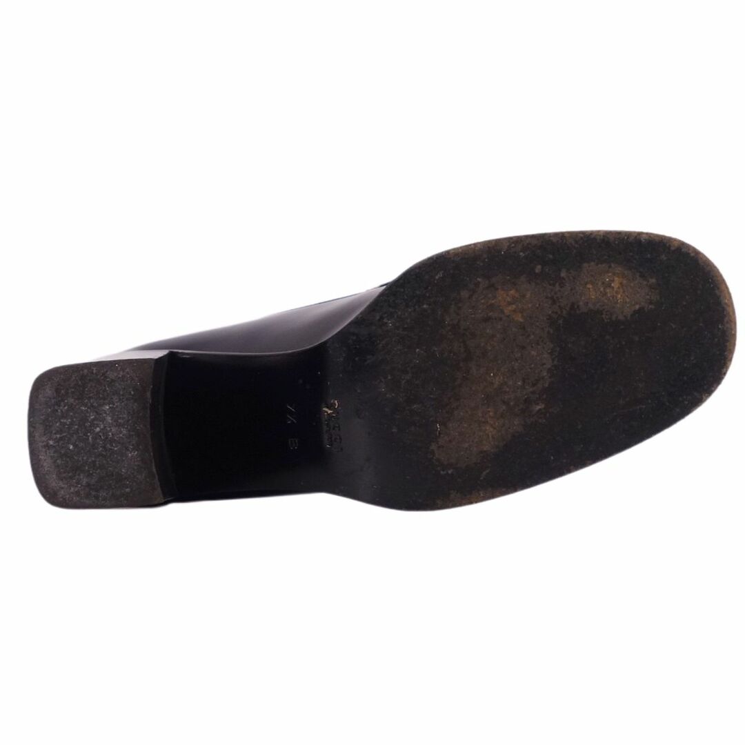 Gucci(グッチ)のグッチ GUCCI ローファー モカシン ヒール ホースビット カーフレザー シューズ レディース 7.5B(24.5cm相当) ブラック レディースの靴/シューズ(ローファー/革靴)の商品写真