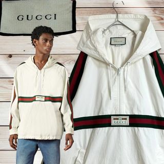 グッチ(Gucci)の☆超人気デザイン☆GUCCI ウィンドブレーカー シェリーライン パーカー 48(ナイロンジャケット)