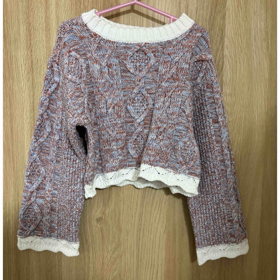 ZARA KIDS(ザラキッズ)の新品タグ付】ZARA kids ザラキッズ メランジニットセーター 120 キッズ/ベビー/マタニティのキッズ服女の子用(90cm~)(ニット)の商品写真