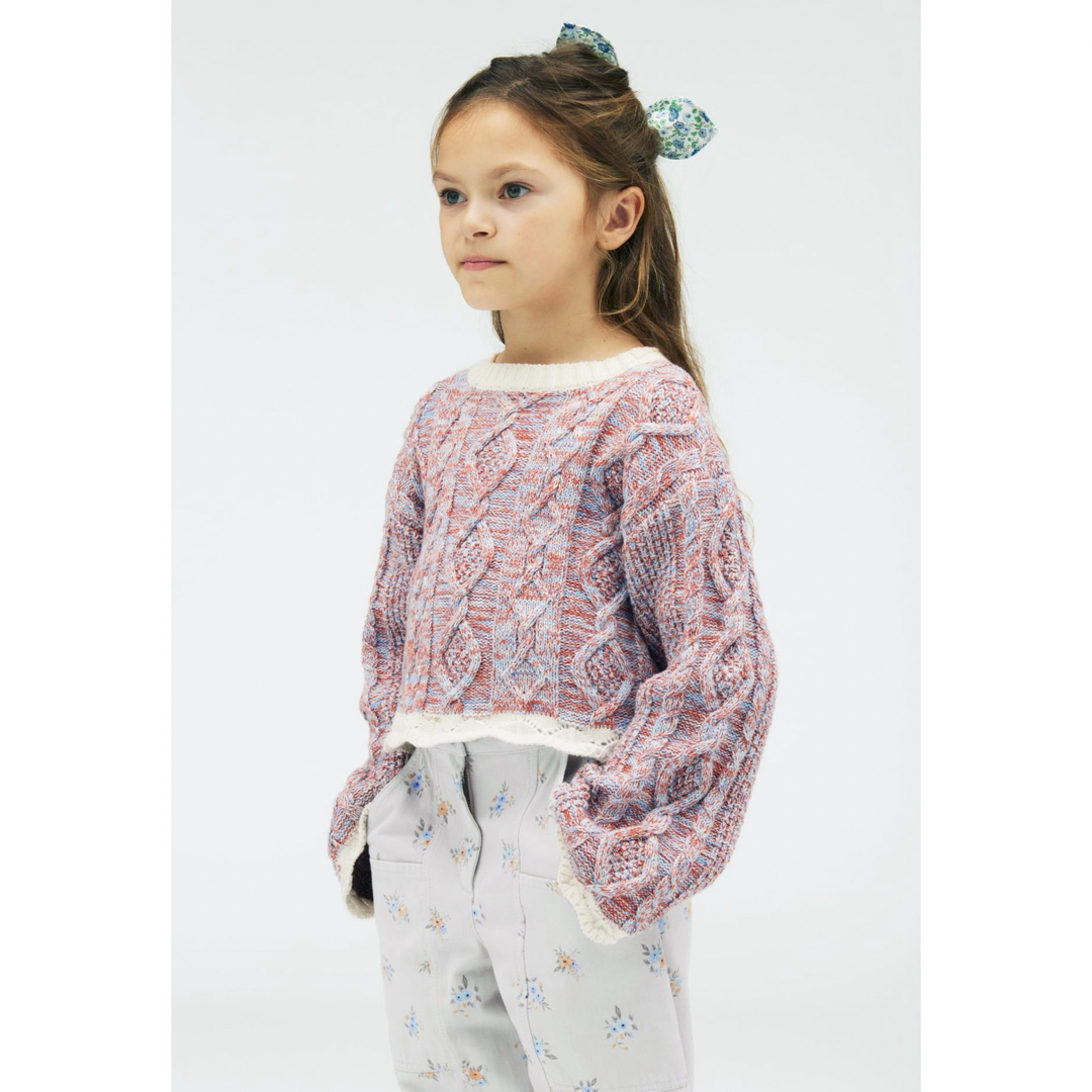 ZARA KIDS(ザラキッズ)の新品タグ付】ZARA kids ザラキッズ メランジニットセーター 120 キッズ/ベビー/マタニティのキッズ服女の子用(90cm~)(ニット)の商品写真