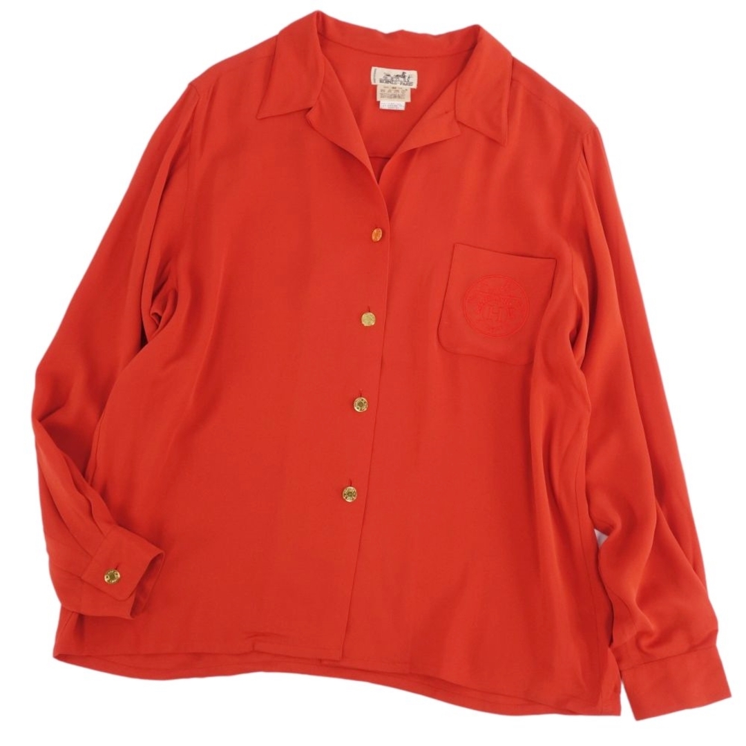 HERMES - 美品 Vintage エルメス HERMES シャツ ブラウス ロング HERMES - 美品 Vintage エルメス HERMES シャツ ブラウス ロング