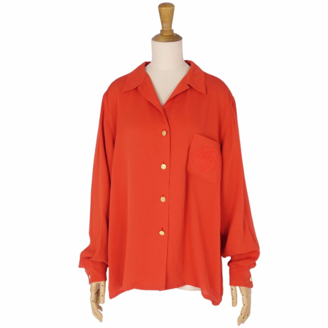 HERMES - 美品 Vintage エルメス HERMES シャツ ブラウス ロング HERMES - 美品 Vintage エルメス HERMES シャツ ブラウス ロング