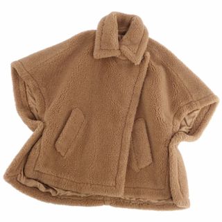 マックスマーラ(Max Mara)の極美品 マックスマーラ Max Mara コート 白タグ テディベア ポンチョ キャメル シルク アウター レディース イタリア製 M相当 キャメルブラウン(その他)