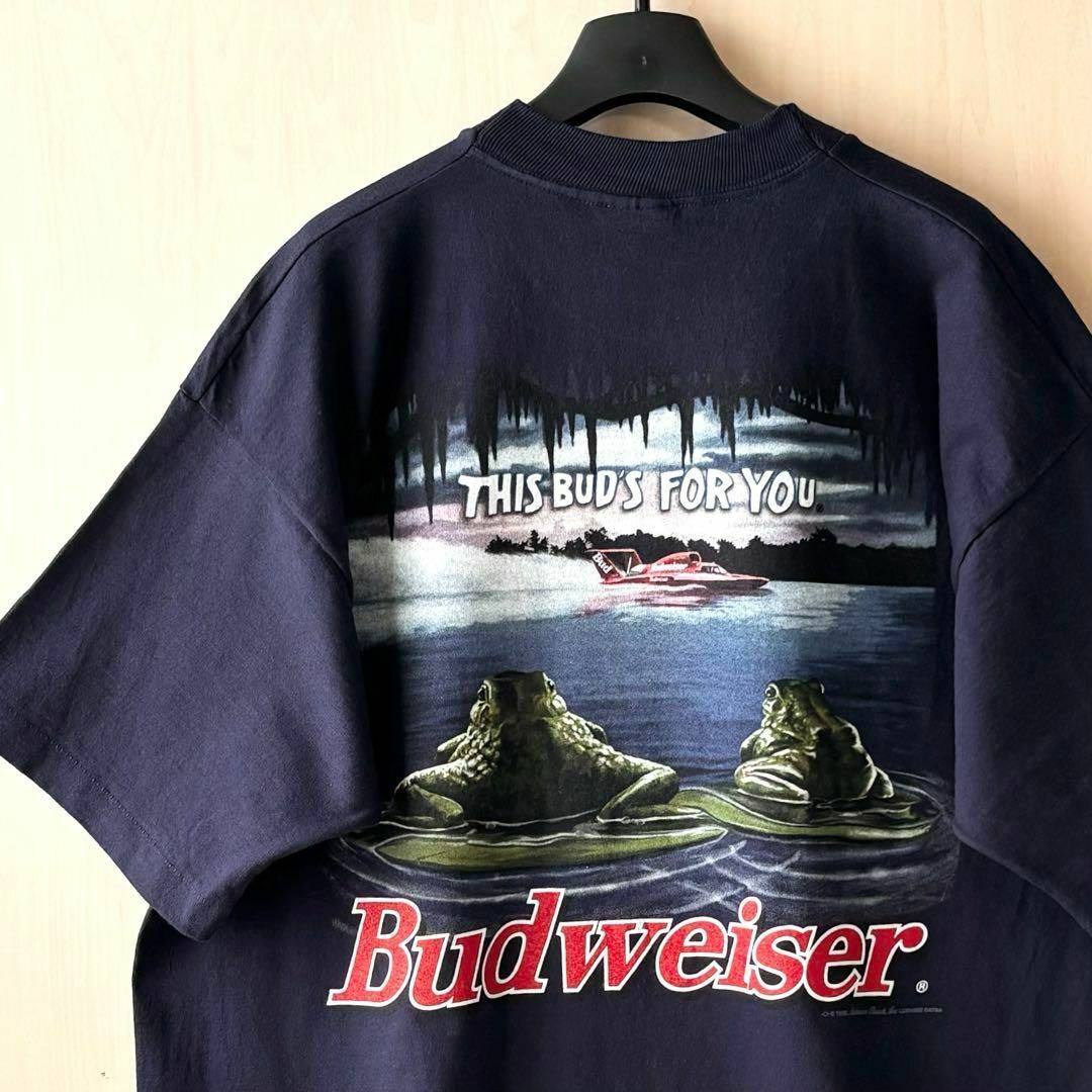 90s古着　バドワイザー　Tシャツ　両面プリント　フロッグ　ヴィンテージ