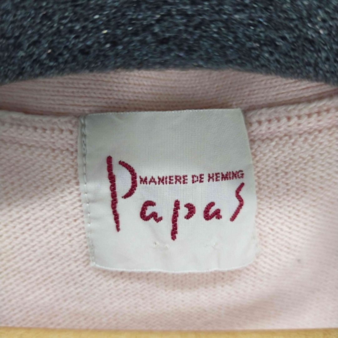 papas(パパス) ワンポイント刺繍ニットベスト メンズ トップス メンズのトップス(ベスト)の商品写真