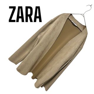 ザラ(ZARA)のZARA フェイクスエードノーカラージャケット(ノーカラージャケット)