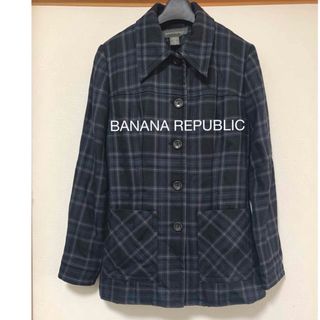 バナナリパブリック(Banana Republic)の美品★バナナリパブリック ジャケット M〜L  ウール  総柄 チェック柄(テーラードジャケット)