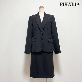 PIKABIA スカートスーツ グレー ストライプ 仕事 就活 入学式 卒業式(スーツ)