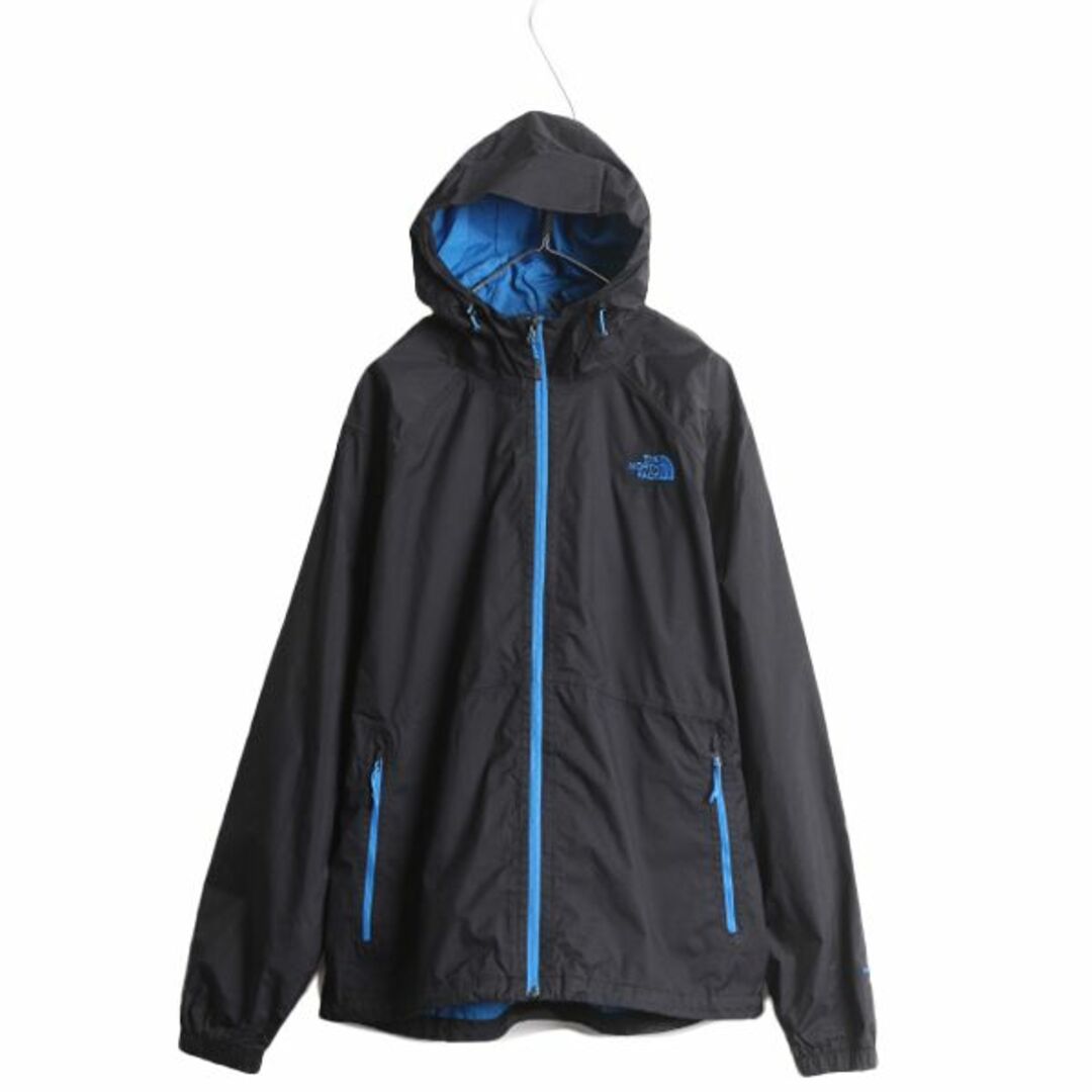 THE NORTH FACE(ザノースフェイス)のノースフェイス HYVENT ナイロン マウンテン パーカー ジャケット メンズ XL 古着 The North Face アウトドア ジャンパー マンパ フード 黒 メンズのジャケット/アウター(ナイロンジャケット)の商品写真