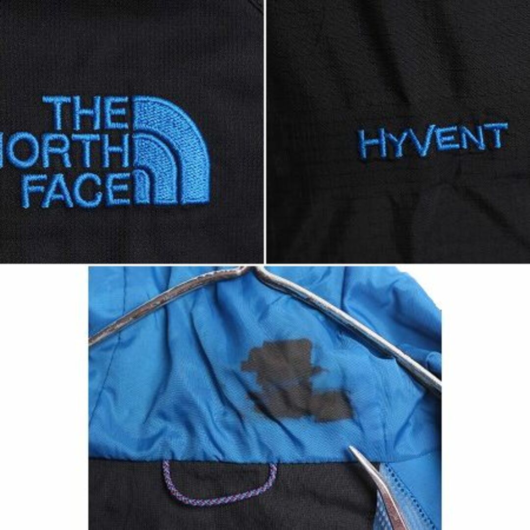 THE NORTH FACE(ザノースフェイス)のノースフェイス HYVENT ナイロン マウンテン パーカー ジャケット メンズ XL 古着 The North Face アウトドア ジャンパー マンパ フード 黒 メンズのジャケット/アウター(ナイロンジャケット)の商品写真