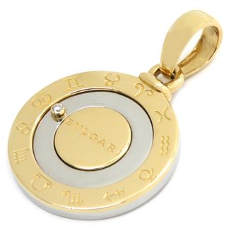 ブルガリ(BVLGARI)のブルガリ BVLGARI ペンダントトップ ホロスコープ 12星座 1粒ダイヤ K18YG ステンレススチール ダイヤモンド イエローゴールドXシルバー 750 BVLGARI SS 【中古】(その他)