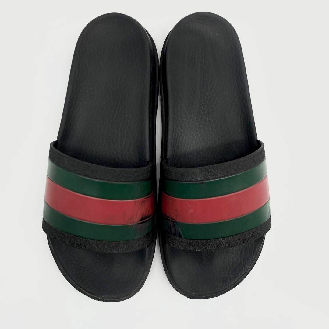 Gucci(グッチ)の【正規品✨】グッチ シェリーライン スライドシャワーサンダル ブラック 黒 メンズの靴/シューズ(サンダル)の商品写真