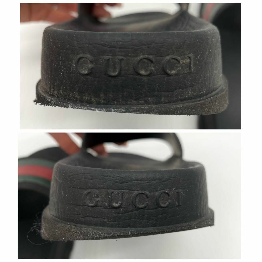 Gucci(グッチ)の【正規品✨】グッチ シェリーライン スライドシャワーサンダル ブラック 黒 メンズの靴/シューズ(サンダル)の商品写真