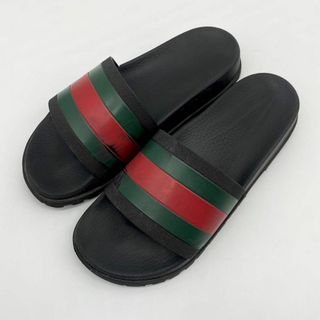 グッチ(Gucci)の【正規品✨】グッチ シェリーライン スライドシャワーサンダル ブラック 黒(サンダル)