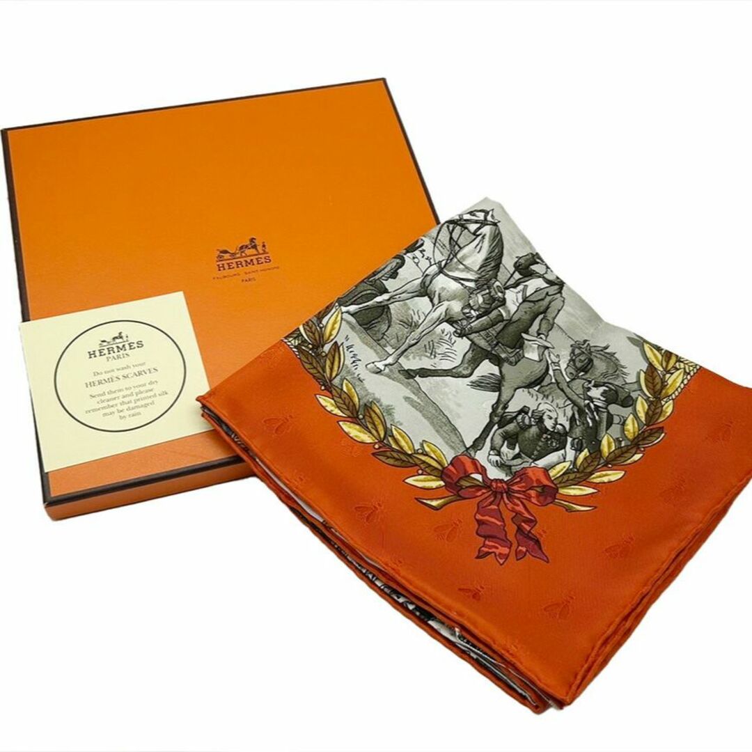 HERMES - エルメス HERMES カレ90 NAPOLEON 騎士 馬 馬車 蜂 HERMES - エルメス HERMES カレ90 NAPOLEON 騎士 馬 馬車 蜂