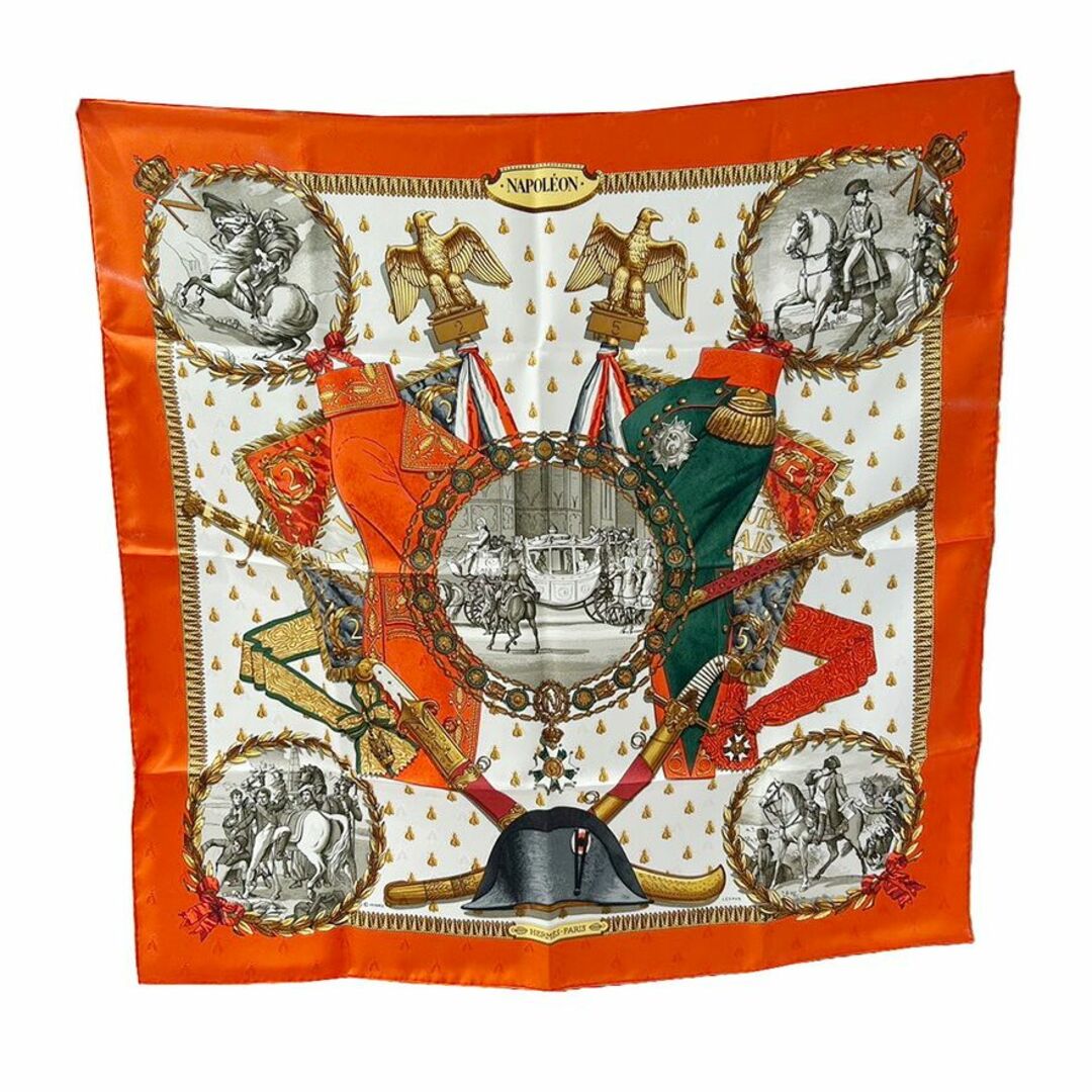 HERMES - エルメス HERMES カレ90 NAPOLEON 騎士 馬 馬車 蜂 HERMES - エルメス HERMES カレ90 NAPOLEON 騎士 馬 馬車 蜂