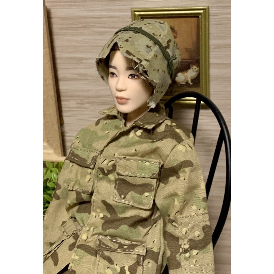 ドール服☆ミリタリー3点セット☆帽子☆ジャケット☆パンツ☆1 ドール服☆ミリタリー3点セット☆帽子☆ジャケット☆パンツ☆1