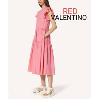 レッドヴァレンティノ(RED VALENTINO)のRED VALENTINO レッドヴァレンティノ フリルティアードワンピース(ロングワンピース/マキシワンピース)