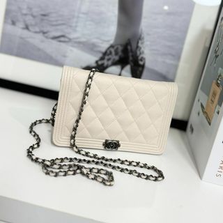 シャネル(CHANEL)のCHANEL シャネル キャビアスキン ボーイシャネル チェーンウォレット(ショルダーバッグ)