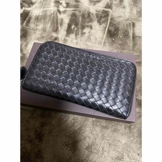 ボッテガヴェネタ(Bottega Veneta)のBOTTEGA VENETA 長財布（ラウンドファスナー）黒(長財布)