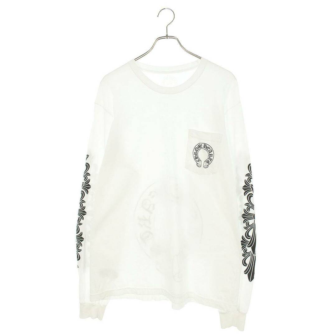 Chrome Hearts(クロムハーツ)のクロムハーツ  CH L/S /1 袖フローラルバックホースシュープリント長袖カットソー メンズ XL メンズのトップス(Tシャツ/カットソー(七分/長袖))の商品写真