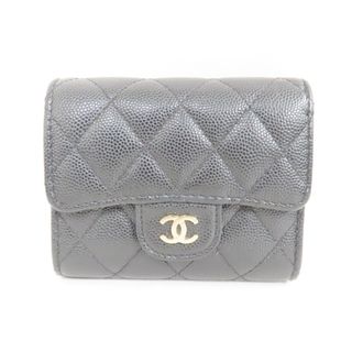 シャネル(CHANEL)のシャネル 三つ折り財布 マトラッセ キャビア ブラック Ts777261 中古(財布)