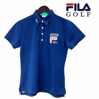 フィラ(FILA)の【FILA GOLF フィラゴルフウェア 半袖ポロシャツ レディースＬ ブルー】(ウエア)